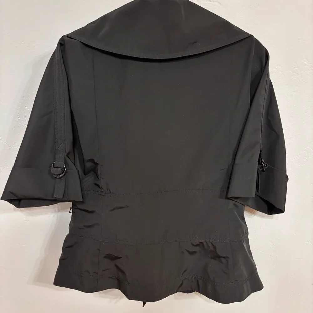 St. John Black Double-Breasted Dolman Sleeves Evening Jacket Sz M EUC